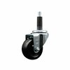 Service Caster 3'' SS Soft Rubber Wheel Swivel 1'' Expanding Stem Caster SCC-SSEX20S314-SRS-1